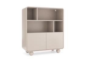 Стеллаж Perfect Home Albion RG108 108x39x121 см кашемир 4 полки 2 дверцы