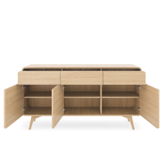 Комод Perfect Home Helion KSZ160 160x39x84 см дуб Виченца 3 дверцы 3 ящика 4