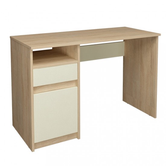 Компьютерный стол Jusk A Миндаль / Дуб Сонома 1