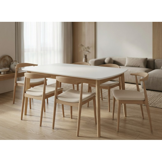 Стол обеденный раскладной Exen II 120(160)х80 см Белый 5