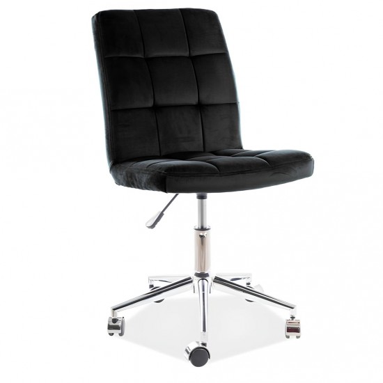 Комп'ютерне крісло поворотне Q-020 VELVET чорний Черный OBRQ020VC 1