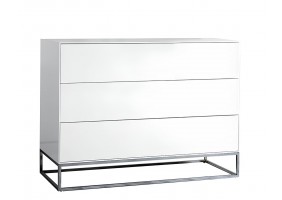 Комод Шайн белый глянец 110x45x82 см.