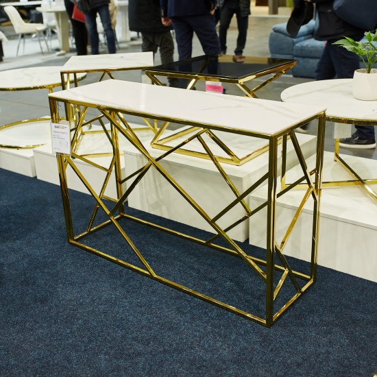 Консоль ESCADA C II белый эффект мрамора / золото 120X40 ESCADACMAZL 4