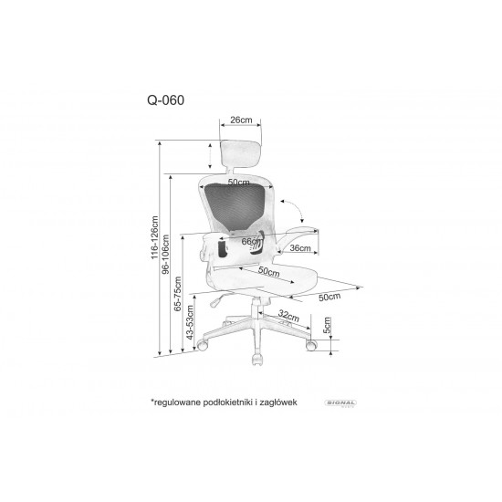 Комп'ютерне крісло поворотне Q-060 Чорний OBRQ060C 12
