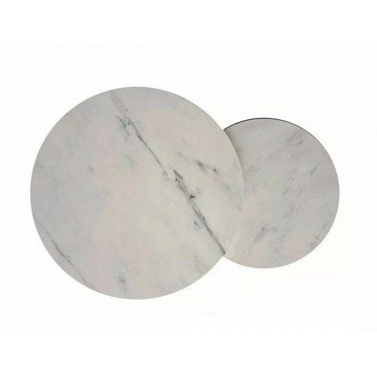 Журнальный столик HOLA белый эффект мрамора/черный (к-кт) HOLABMAC 2