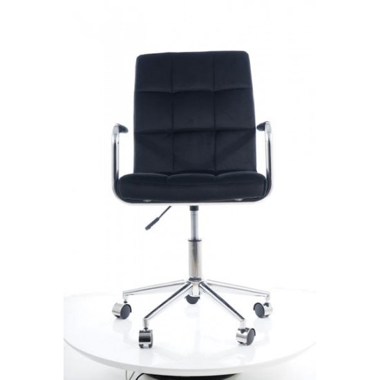 Компьютерное кресло поворотное Q-022 Velvet Черный OBRQ022VC 3