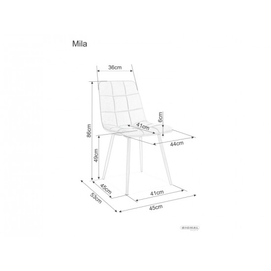 Стул кухонный MILA D VELVET дуб каркас/карри BL.68 MILADVDCU 3