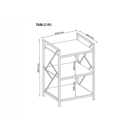 Стелаж Tablo R3 Дуб 99х60 TABLOR3 3
