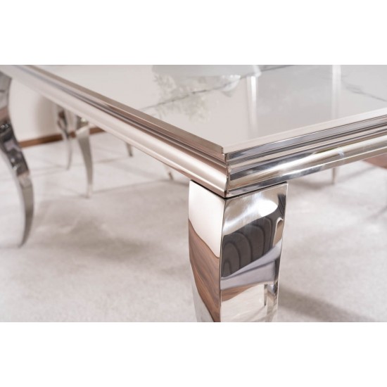 Журнальный столик PRINCE A CERAMIC белый CALACATTA/хром 120*60 PRINCEACBCH120 4