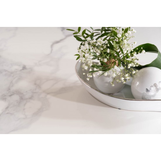 Журнальный столик PRINCE A CERAMIC белый CALACATTA/хром 120*60 PRINCEACBCH120 2