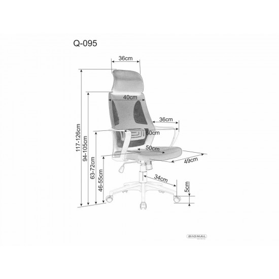 Комп'ютерне крісло Q-095 Чорний OBRQ095C 2