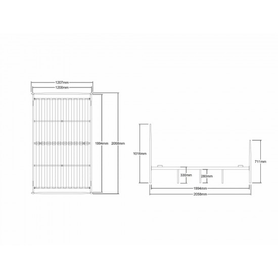 Кровать полуторная SIENA 120X200 Белый SIENAB120 2
