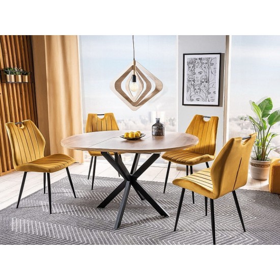 Стул ARCO VELVET черный каркас / карри BLUVEL 68 ARCOVCCU 2