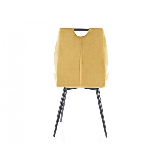 Стул ARCO VELVET черный каркас / карри BLUVEL 68 ARCOVCCU 6