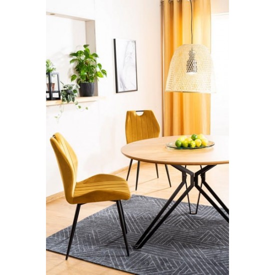Стул ARCO VELVET черный каркас / карри BLUVEL 68 ARCOVCCU 11