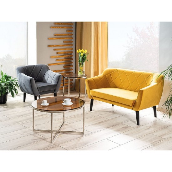 Диван KARO 2 VELVET светло-серая/бук BL.03 KARO2V03BU 3