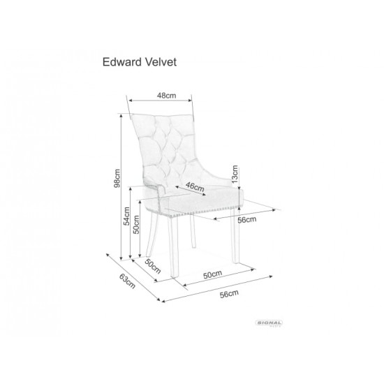 Стул Edward Velvet Черный EDWARDVCC19 2
