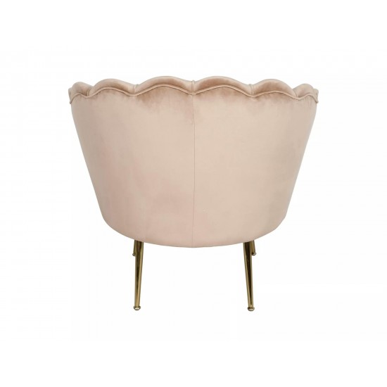 Крісло CAMELLIA 1 VELVET Беж BLUVEL 28 / Золотий CAMELLIAV1BEZL 4
