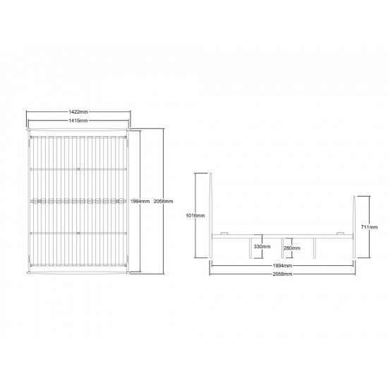 Кровать полуторная SIENA 140X200 Белый SIENAB140 2