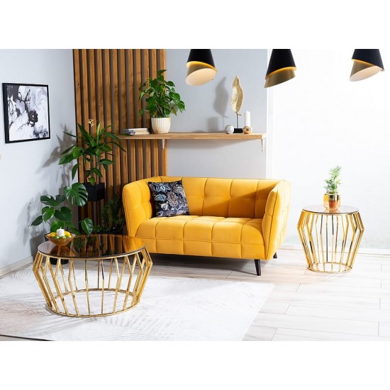 Диван CASTELLO 2 VELVET беж BLUVEL 28 / венге CASTELLO2V28 2