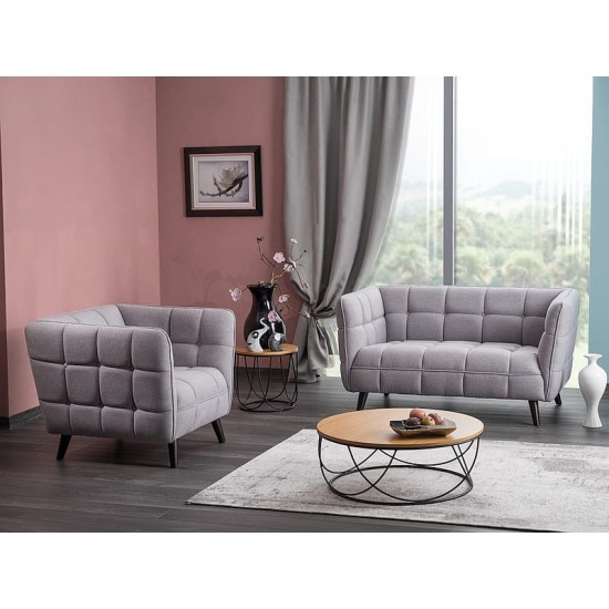 Диван CASTELLO 2 VELVET беж BLUVEL 28 / венге CASTELLO2V28 5