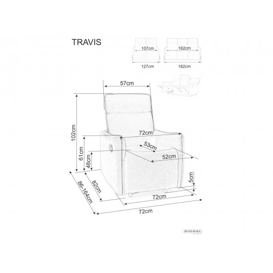 Диван TRAVIS 2 VELVET Сірий BLUVEL 14 TRAVIS2VSZ 8