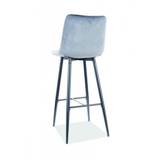 Барный стул CHIC H-1 VELVET Серый CHICH1VCSZ 2