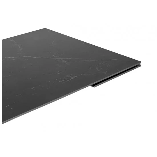 Стол обеденный раскладной Real Black Marble керамика 90X180(260) Черный 3