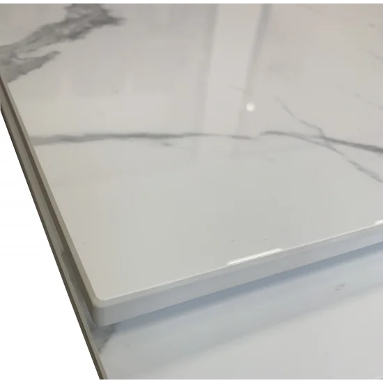Стол обеденный раскладной керамический Gracio Straturario White 90X160(240) Белый 2