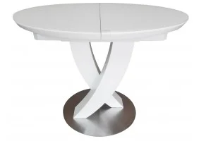 Стол обеденный раскладной Matt White Opera 100-130 см