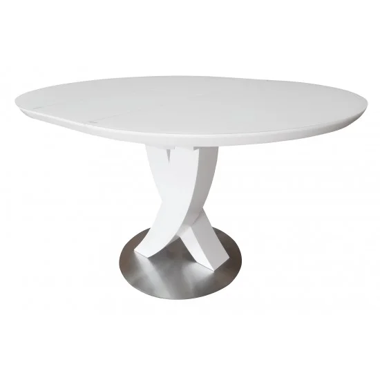 Стол обеденный раскладной Matt White Opera 100-130 см 2