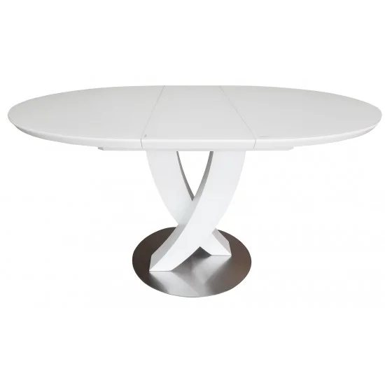 Стол обеденный раскладной Matt White Opera 100-130 см 3