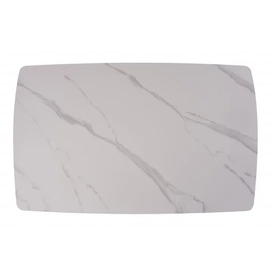 Стол обеденный раскладной Palermo White Marble керамика 90X140(200) Белый 2