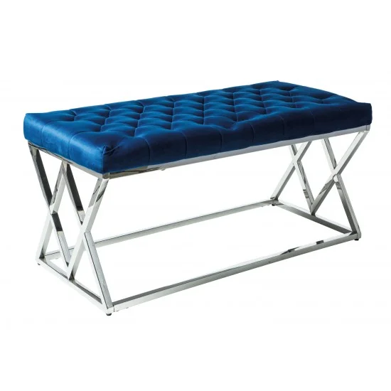 Банкетка Elixa Серебряный / Синий ELIXASGRA 1