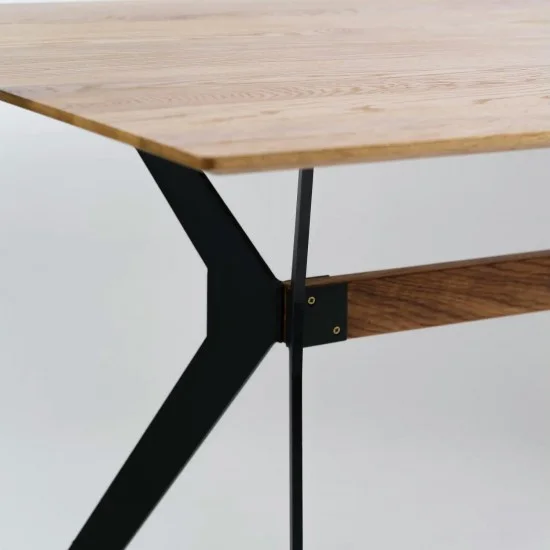 Стол Stealth (Стелс) 160 х 90 чёрные ноги / чёрный дуб 22