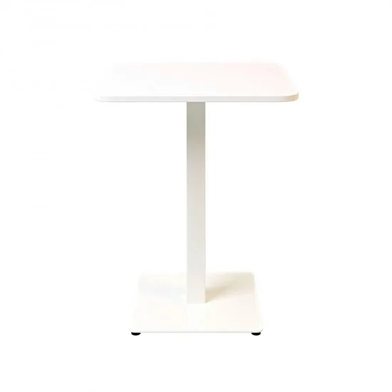 Стол Tetra light soft 60 х 60 белый металл / белый ДСП (текстура) 1