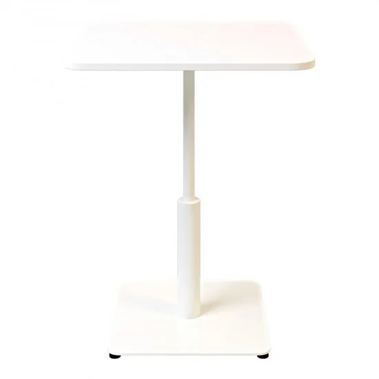 Стол Ibiza Soft light 60x60 белый металл / белый ДСП (текстура) 2