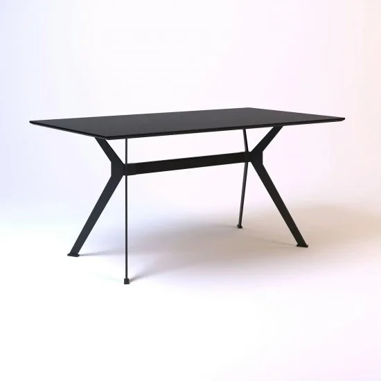 Стол Stealth (Стелс) 160 х 90 чёрные ноги / чёрный дуб 2