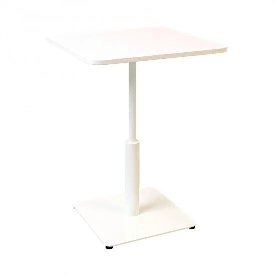 Стол Ibiza Soft light 60x60 белый металл / белый ДСП (текстура) 1