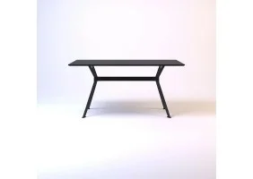 Стол Stealth (Стелс) 160 х 90 чёрные ноги / чёрный дуб
