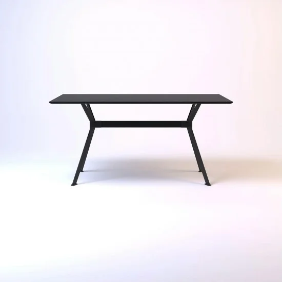 Стол Stealth (Стелс) 160 х 90 чёрные ноги / чёрный дуб 1