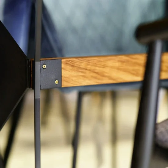 Стол Stealth (Стелс) 160 х 90 чёрные ноги / чёрный дуб 7