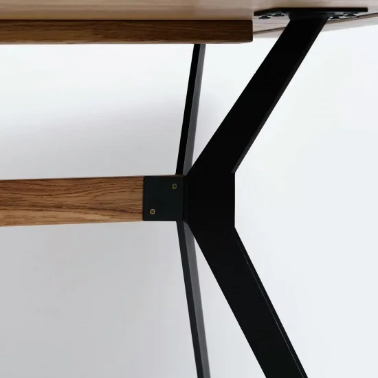 Стол Stealth (Стелс) 160 х 90 чёрные ноги / чёрный дуб 21