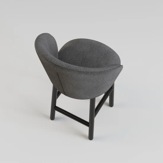 Стул полубарный Stitch черный / Node 19 5