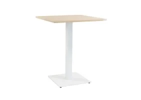 Стіл Tetra light 80 х 80 білий метал / дуб ДСП (текстура)