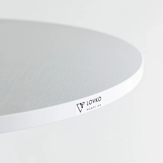 Стол Soul light bar d-60 черный металл / белый ДСП (текстура) 3