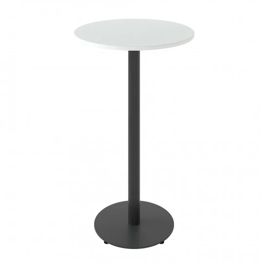 Стол Soul light bar d-60 черный металл / белый ДСП (текстура) 2