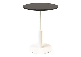 Стол Ibiza R light d-60 белый металл / чёрный ДСП (текстура)