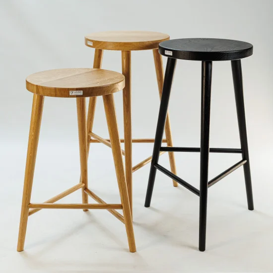 Стілець напівбарний №3 чорний 10