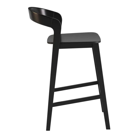 Стул полубарный Floki New черный жесткий 2